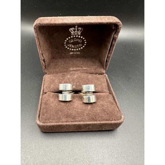 Vintage Georg Jensen Cufflinks - Screw Style - with Box  Sterling Silver - 67 - Picture 1 of 7